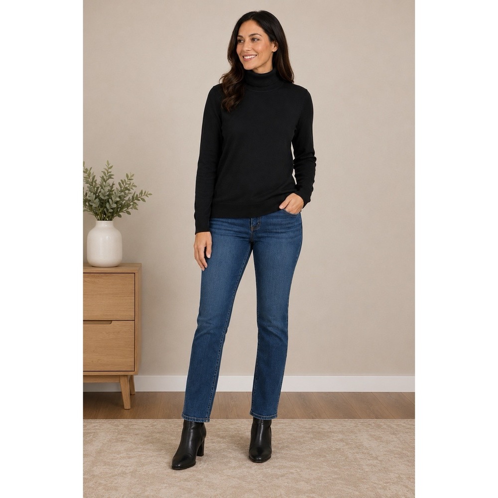 Chaps Black Turtleneck Sweater‎ Women's XL NWT Long Sleeve Soft Classic